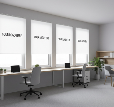 Store enrouleur bureaux avec logo d'entreprise personnalisé - TenStickers