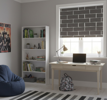 Store enrouleur chambre ado brique noire - TenStickers