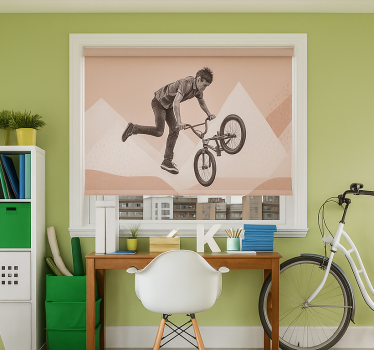 Store enrouleur chambre ado cascades en bmx - TenStickers