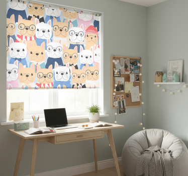Store enrouleur chambre ado chiots mignons - TenStickers