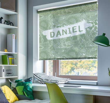 Store enrouleur chambre ado craie d'école verte - TenStickers