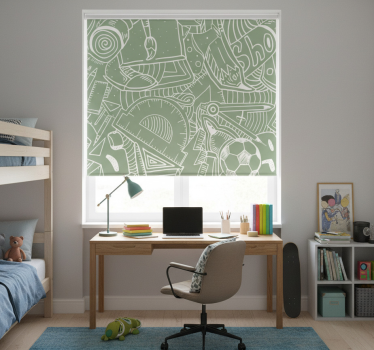 Store enrouleur chambre ado craie verte scolaire - TenStickers