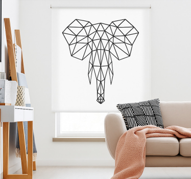 Store enrouleur chambre ado éléphant géométrique moderne - TenStickers