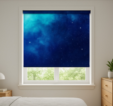 Store enrouleur chambre ado étoile de la galaxie bleue - TenStickers