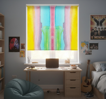 Store enrouleur chambre ado fond multicolore - TenStickers