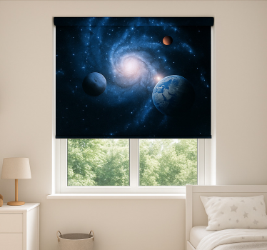 Store enrouleur chambre ado galaxie spirale cosmique - TenStickers