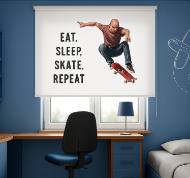 Store enrouleur chambre ado impression de skateboard - TenStickers