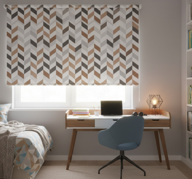 Store enrouleur chambre ado motif chevron abstrait - TenStickers