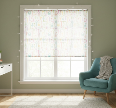 Store enrouleur chambre ado motif clé - TenStickers