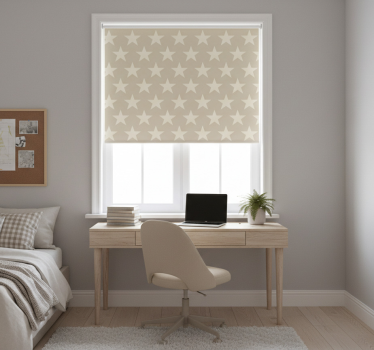 Store enrouleur chambre ado motif étoiles beige - TenStickers