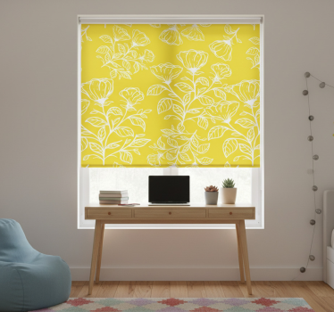 Store enrouleur chambre ado motif fleurs - TenStickers