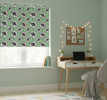 Store enrouleur chambre ado motif fleurs peintes - TenStickers