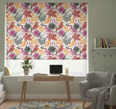 Store enrouleur chambre ado motif fleurs sauvages - TenStickers