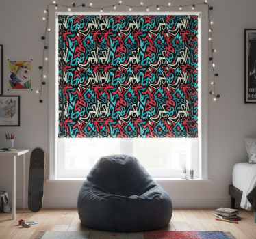 Store enrouleur chambre ado motif peint urbain - TenStickers
