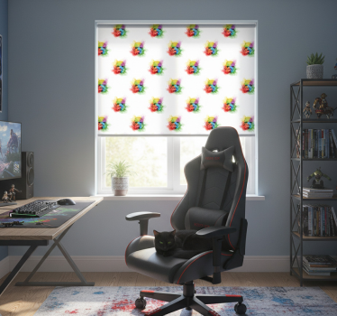 Store enrouleur chambre ado motif têtes de trooper blanc - TenStickers