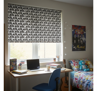 Store enrouleur chambre ado motif texte amusant - TenStickers
