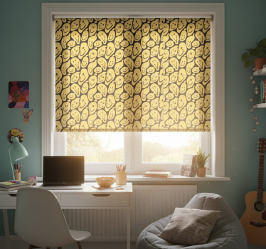 Store enrouleur chambre ado motif visages souriants - TenStickers