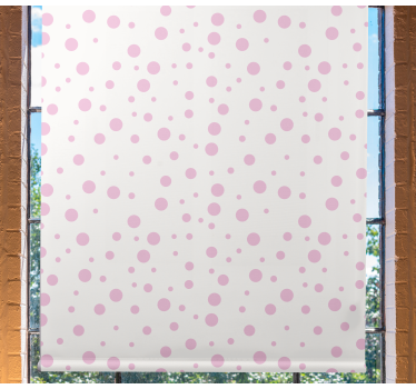 Store enrouleur chambre ado motifs à pois roses - TenStickers
