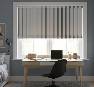 Store enrouleur chambre ado style rayé vertical gris - TenStickers
