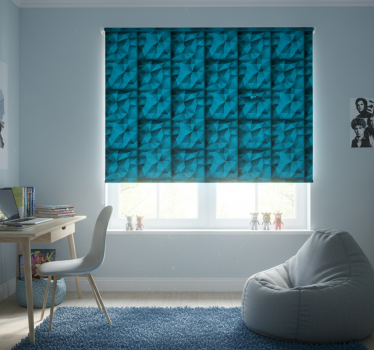 Store enrouleur chambre ado profondeurs bleues 3d - TenStickers