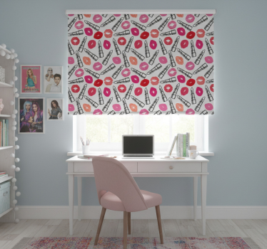 Store enrouleur chambre ado rouge à lèvres et lèvres - TenStickers
