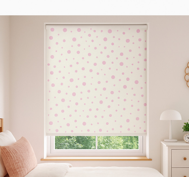 Store enrouleur chambre ado pois roses élégants - TenStickers