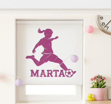Store enrouleur chambre enfant joueuse de football - TenStickers