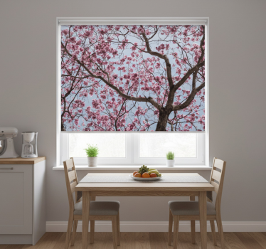 Store enrouleur cuisine arbre de cerisier rose magnifique - TenStickers