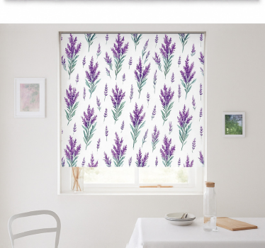 Store enrouleur cuisine brins de lavande à l'aquarelle - TenStickers