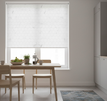 Store enrouleur cuisine carrelage hexagonal gris élégant - TenStickers