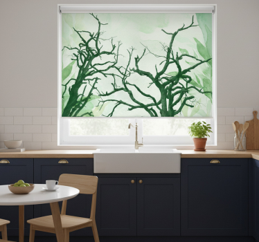 Store enrouleur cuisine couronnes d'arbres en forêt - TenStickers