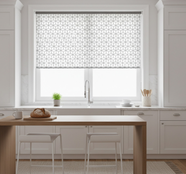 Store enrouleur cuisine cubes bordure nordique - TenStickers