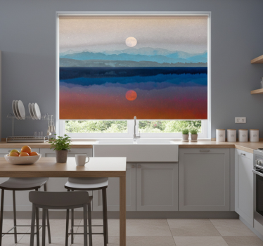 Store enrouleur cuisine design de lune magnifique - TenStickers