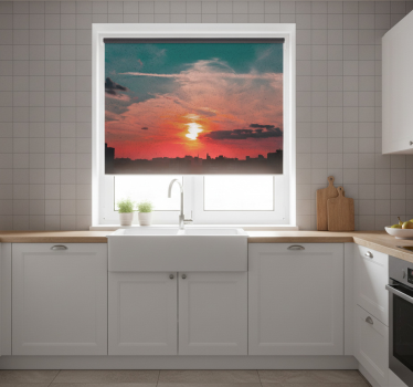 Store enrouleur cuisine design élégant ciel nuageux - TenStickers