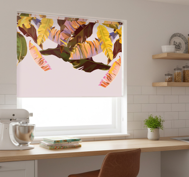 Store enrouleur cuisine feuilles de bananier exotiques - TenStickers