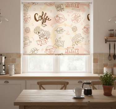 Store enrouleur cuisine icônes de café - TenStickers
