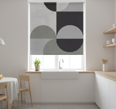 Store enrouleur cuisine motif abstrait tons gris - TenStickers