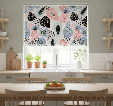 Store enrouleur cuisine motif botanique - TenStickers