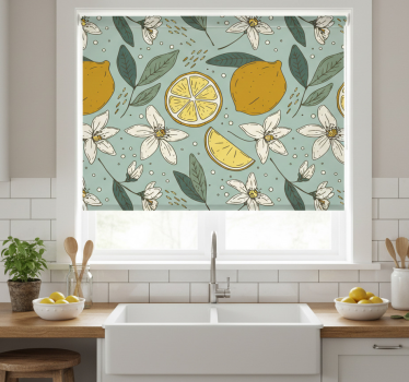 Store enrouleur cuisine motif citron coloré - TenStickers