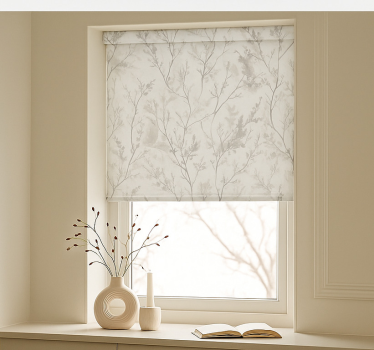 Store enrouleur cuisine motif floral d'hiver - TenStickers