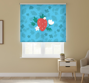 Store enrouleur cuisine motif fruits et fleurs colorés - TenStickers