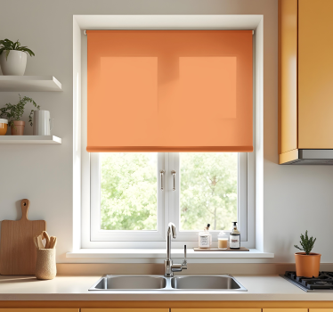 Store enrouleur cuisine orange monocolore - TenStickers