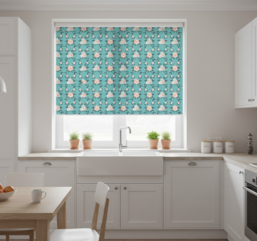 Store enrouleur cuisine pastel multicolore roses - TenStickers