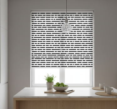 Store enrouleur cuisine rectangles noir et blanc nordique - TenStickers
