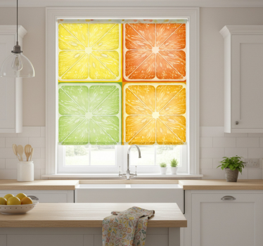 Store enrouleur cuisine texture agrumes colorée - TenStickers