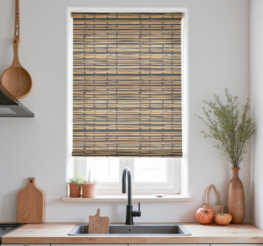 Store enrouleur cuisine texture du bois - TenStickers