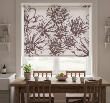 Store enrouleur cuisine tournesols anciens - TenStickers