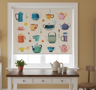 Store enrouleur cuisine vintage thé - TenStickers