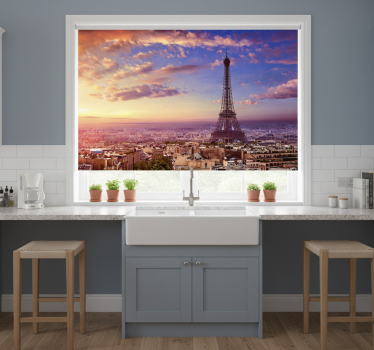 Store enrouleur cuisine vue de paris - TenStickers