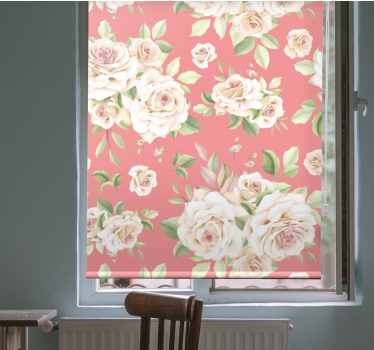 Store salle à manger motif floral de roses - TenStickers
